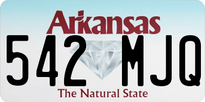 AR license plate 542MJQ