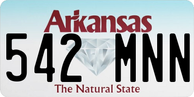 AR license plate 542MNN