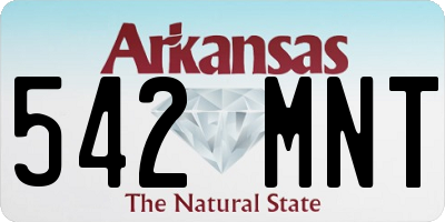AR license plate 542MNT