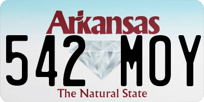 AR license plate 542MOY