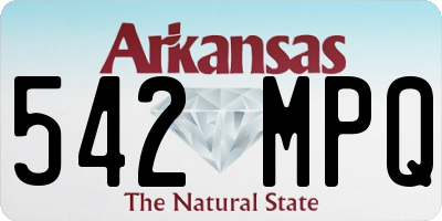 AR license plate 542MPQ
