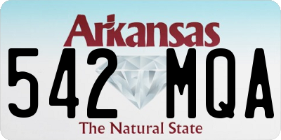 AR license plate 542MQA