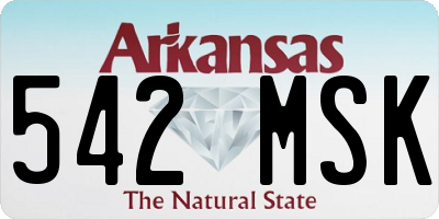 AR license plate 542MSK