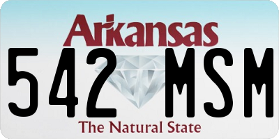 AR license plate 542MSM