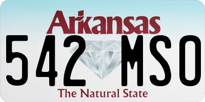 AR license plate 542MSO