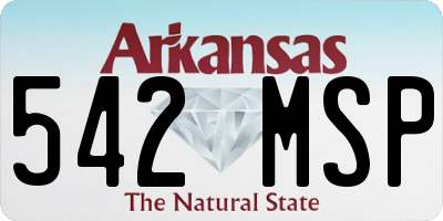 AR license plate 542MSP