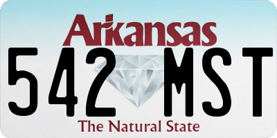 AR license plate 542MST