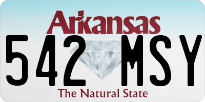 AR license plate 542MSY