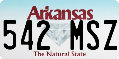 AR license plate 542MSZ