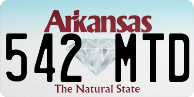 AR license plate 542MTD