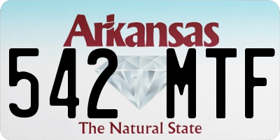AR license plate 542MTF