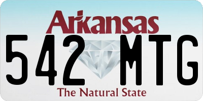 AR license plate 542MTG