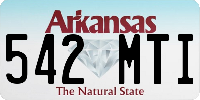 AR license plate 542MTI