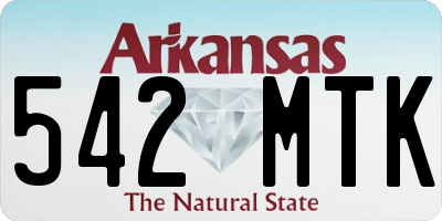 AR license plate 542MTK