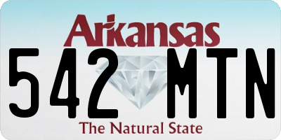 AR license plate 542MTN