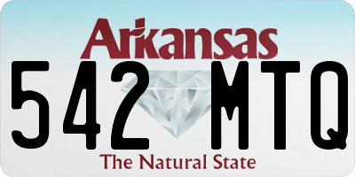 AR license plate 542MTQ