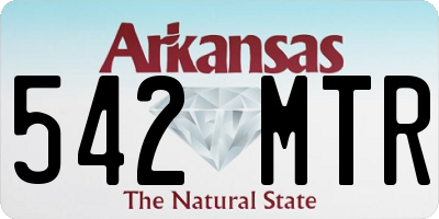 AR license plate 542MTR
