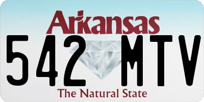 AR license plate 542MTV