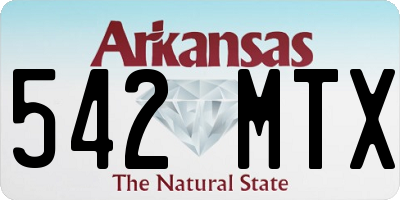 AR license plate 542MTX