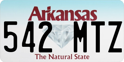 AR license plate 542MTZ