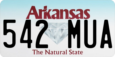 AR license plate 542MUA