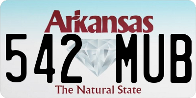 AR license plate 542MUB