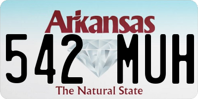 AR license plate 542MUH