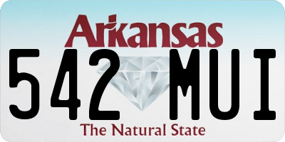 AR license plate 542MUI
