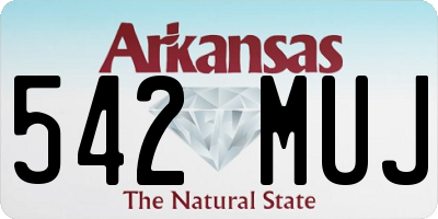 AR license plate 542MUJ