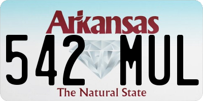 AR license plate 542MUL
