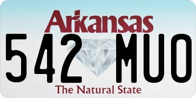 AR license plate 542MUO