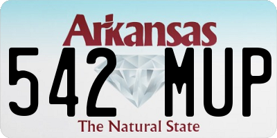 AR license plate 542MUP
