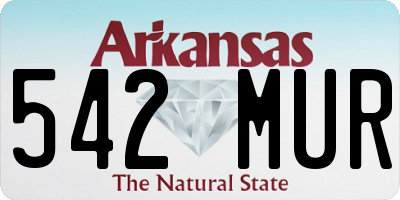 AR license plate 542MUR
