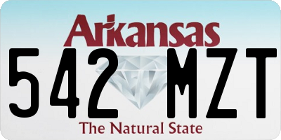 AR license plate 542MZT