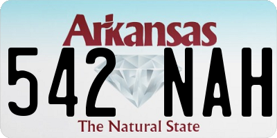 AR license plate 542NAH
