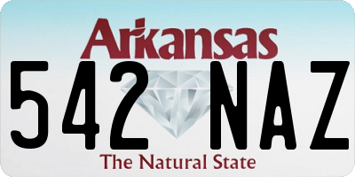 AR license plate 542NAZ