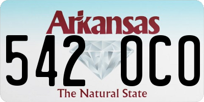 AR license plate 542OCO