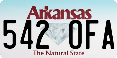 AR license plate 542OFA