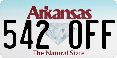 AR license plate 542OFF