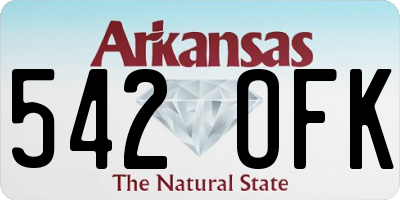 AR license plate 542OFK