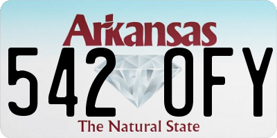 AR license plate 542OFY