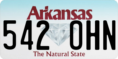 AR license plate 542OHN