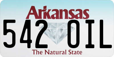 AR license plate 542OIL