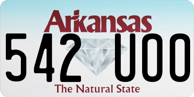 AR license plate 542UOO