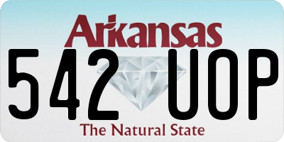 AR license plate 542UOP