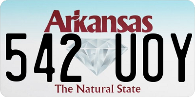 AR license plate 542UOY