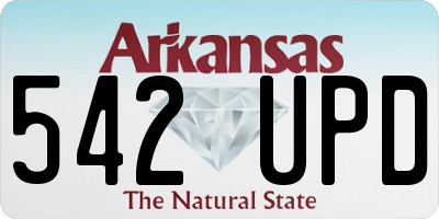 AR license plate 542UPD
