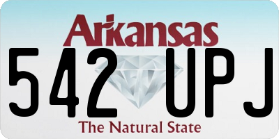 AR license plate 542UPJ
