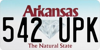 AR license plate 542UPK
