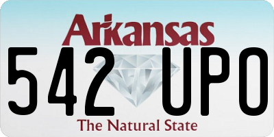 AR license plate 542UPO